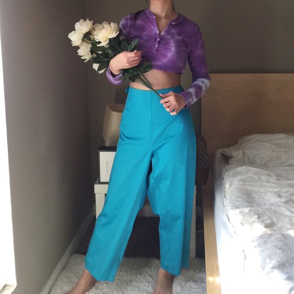 NWT Linea By Louis Dell’Olio High Rise Blue Pants-BA9